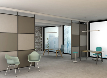 TETRIX CIELO-TERRA - Sound absorbing fireproof aluminium office screen by STUDIO T - view 3
